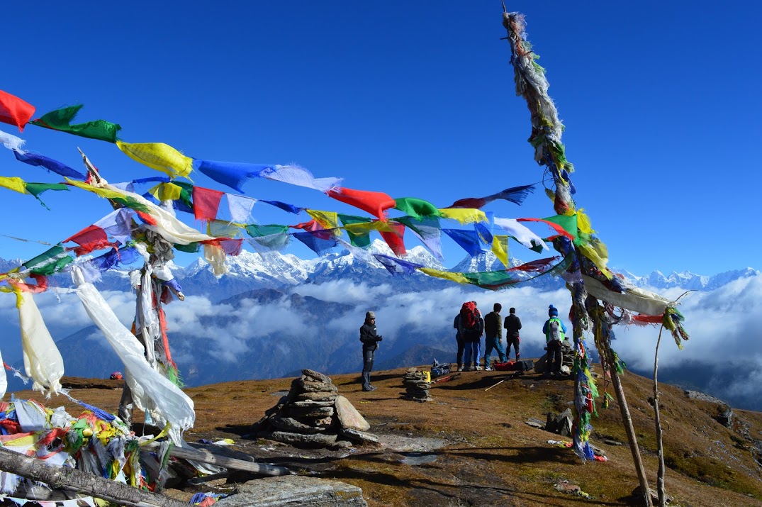 Belvédère sur le massif de l'Everest, trek en famille au Solu