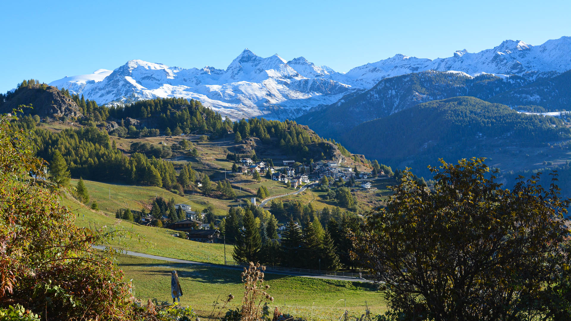 La vallée de Torgnon dans le Val d'Aoste