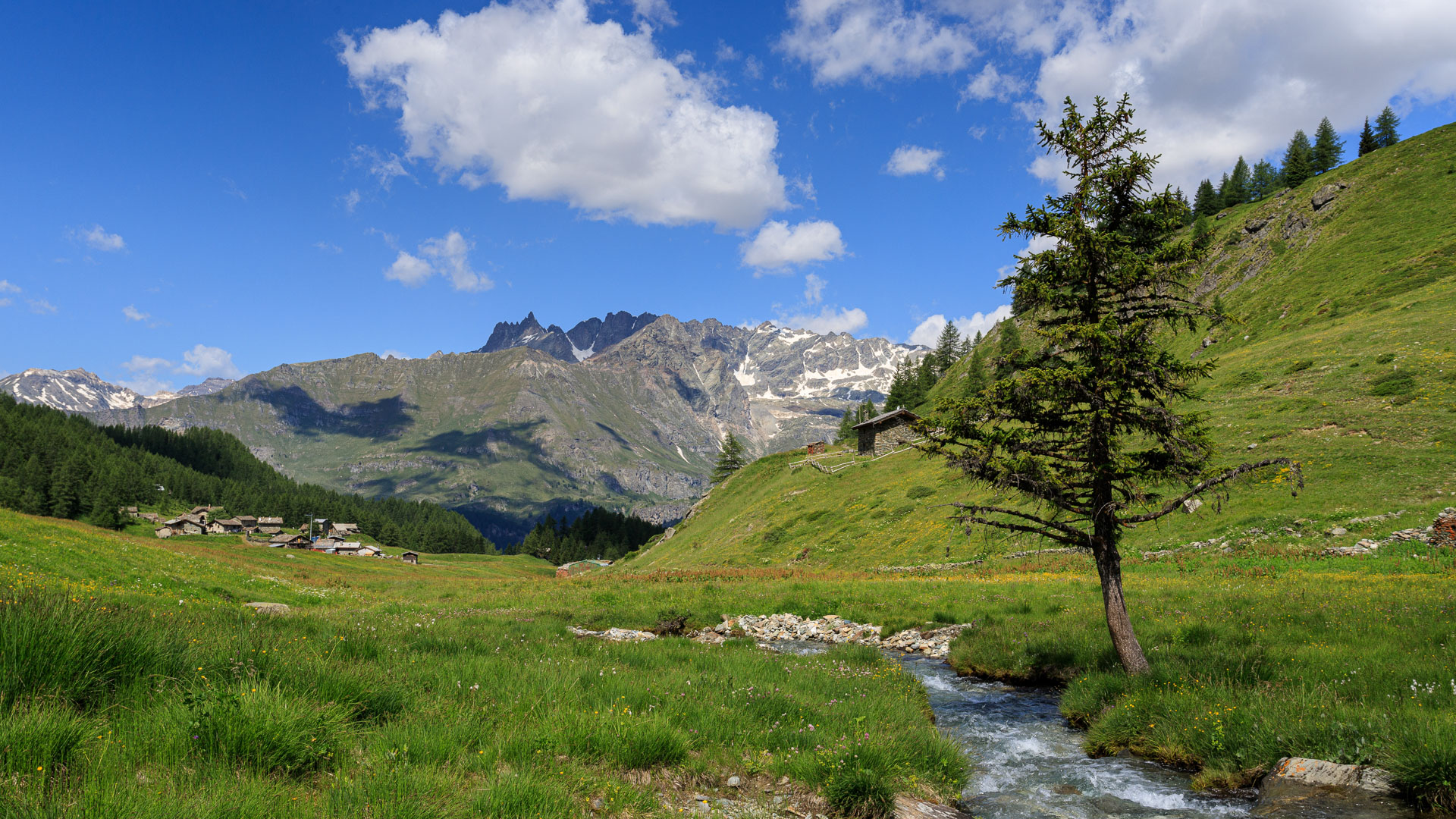 Le torrent à Cheneil dans le Valtournenche