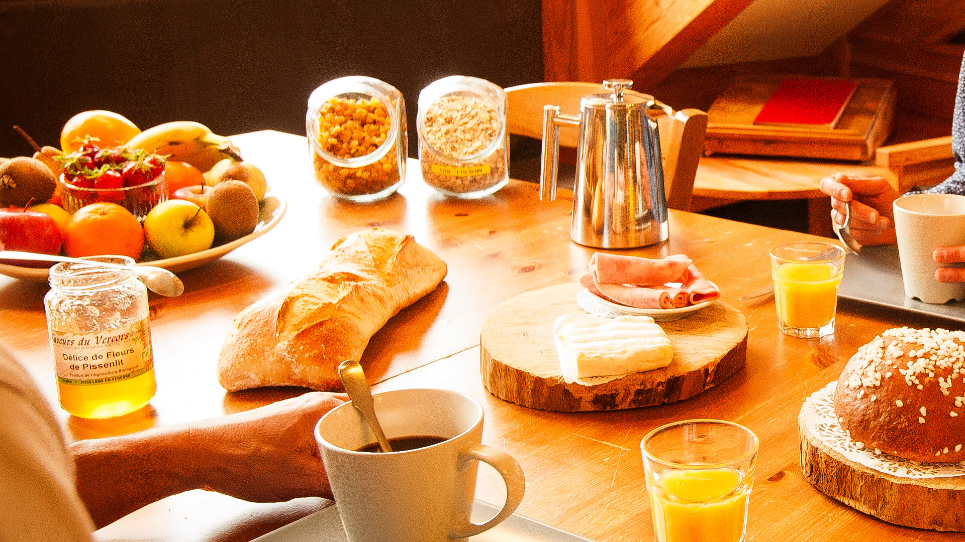 Le parfait petit déjeuner du randonneur.