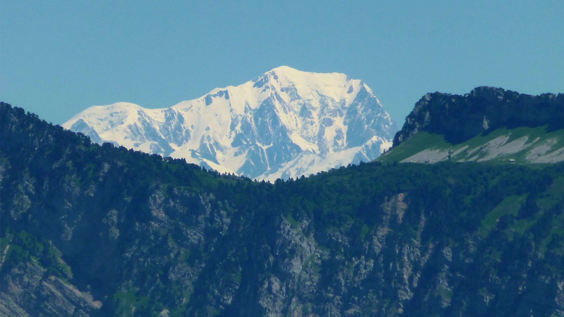 Plein cadre sur le Mont Blanc