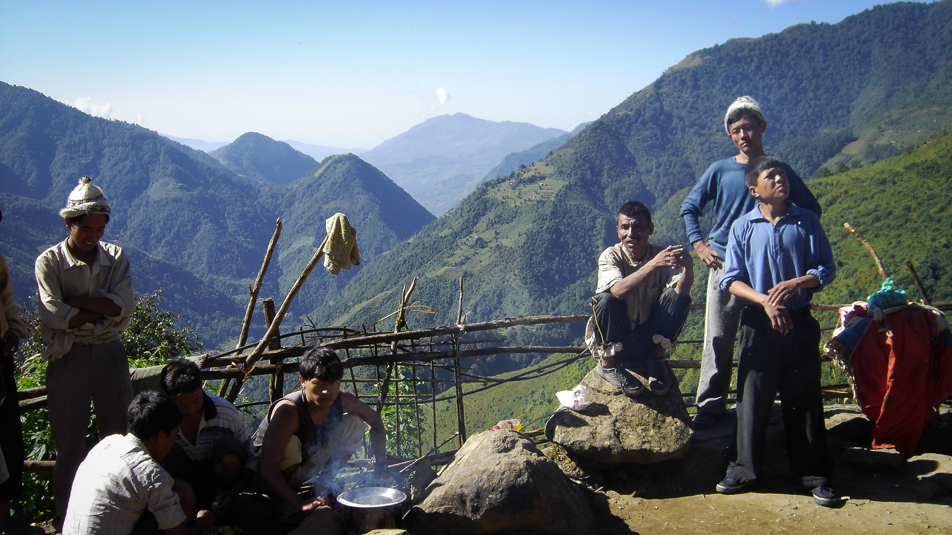 L'équipe des porteurs sur le trekking du Kanchenjunga