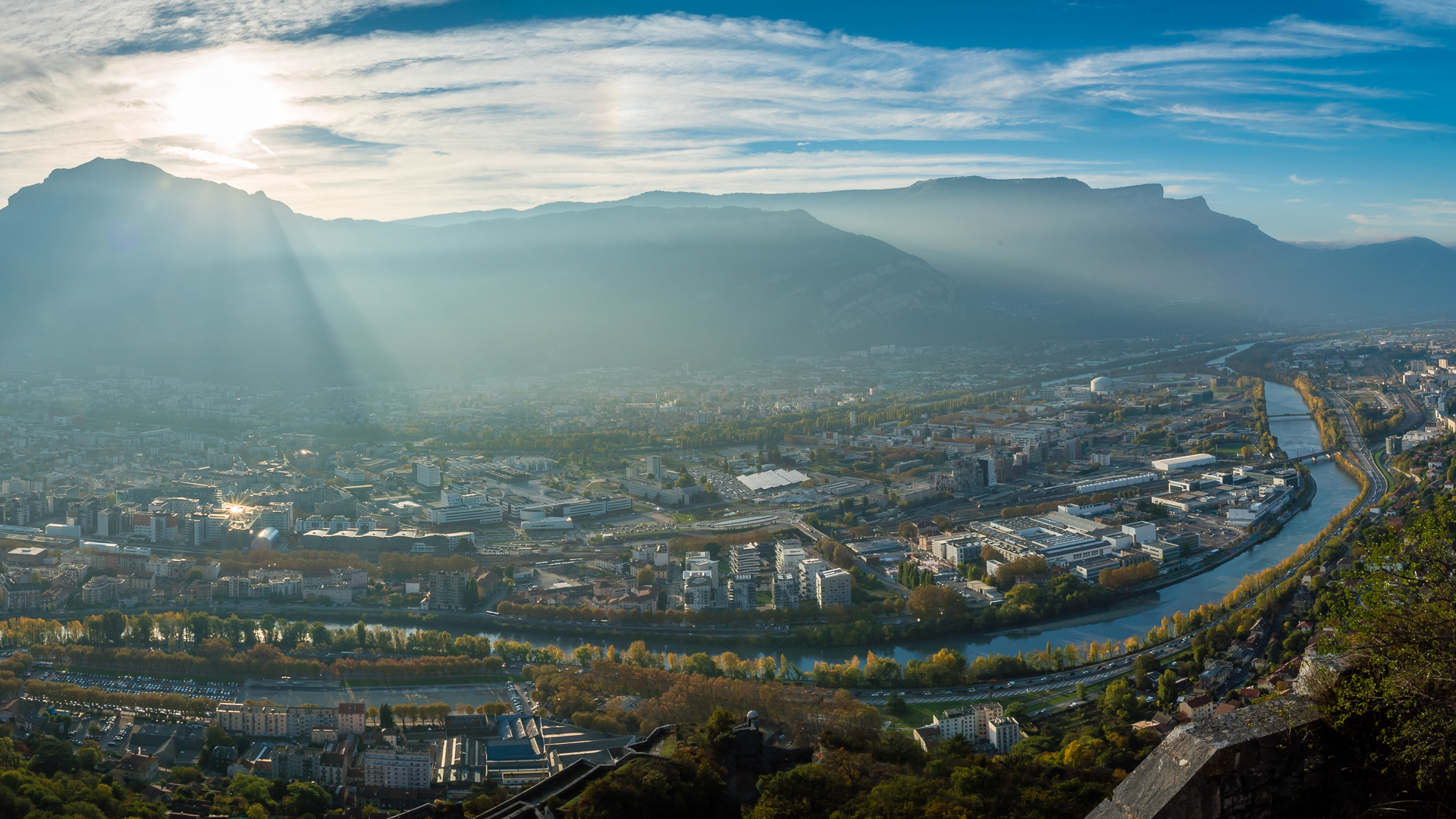 Panorama sur la plaine de Grenoble