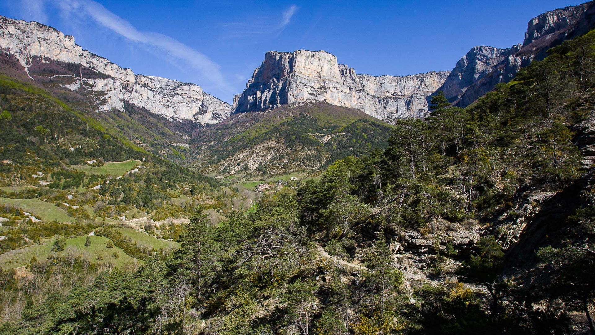 paysage du cirque d'Archiane dans le Vercors