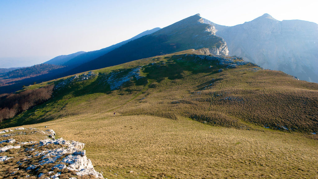 La crête et le plateau d'Ambel dans le Vercors