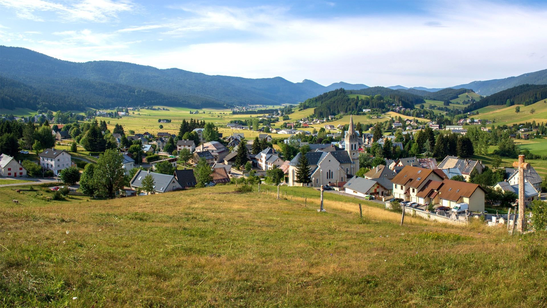 Le village de Méaudre dans le Vercors