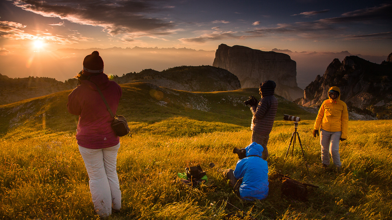 stage photo devant le Mont Aiguille
