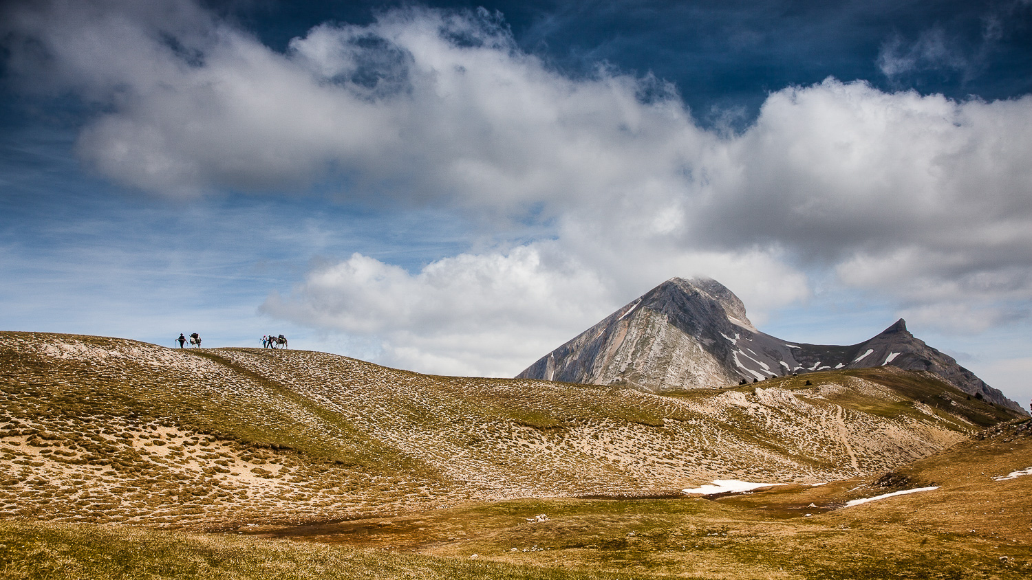 Randonnée devant le Grand Veymont