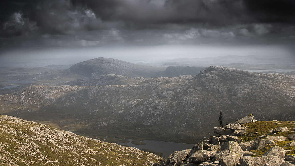 randonnée sur les montagne d'Harris et Lewis