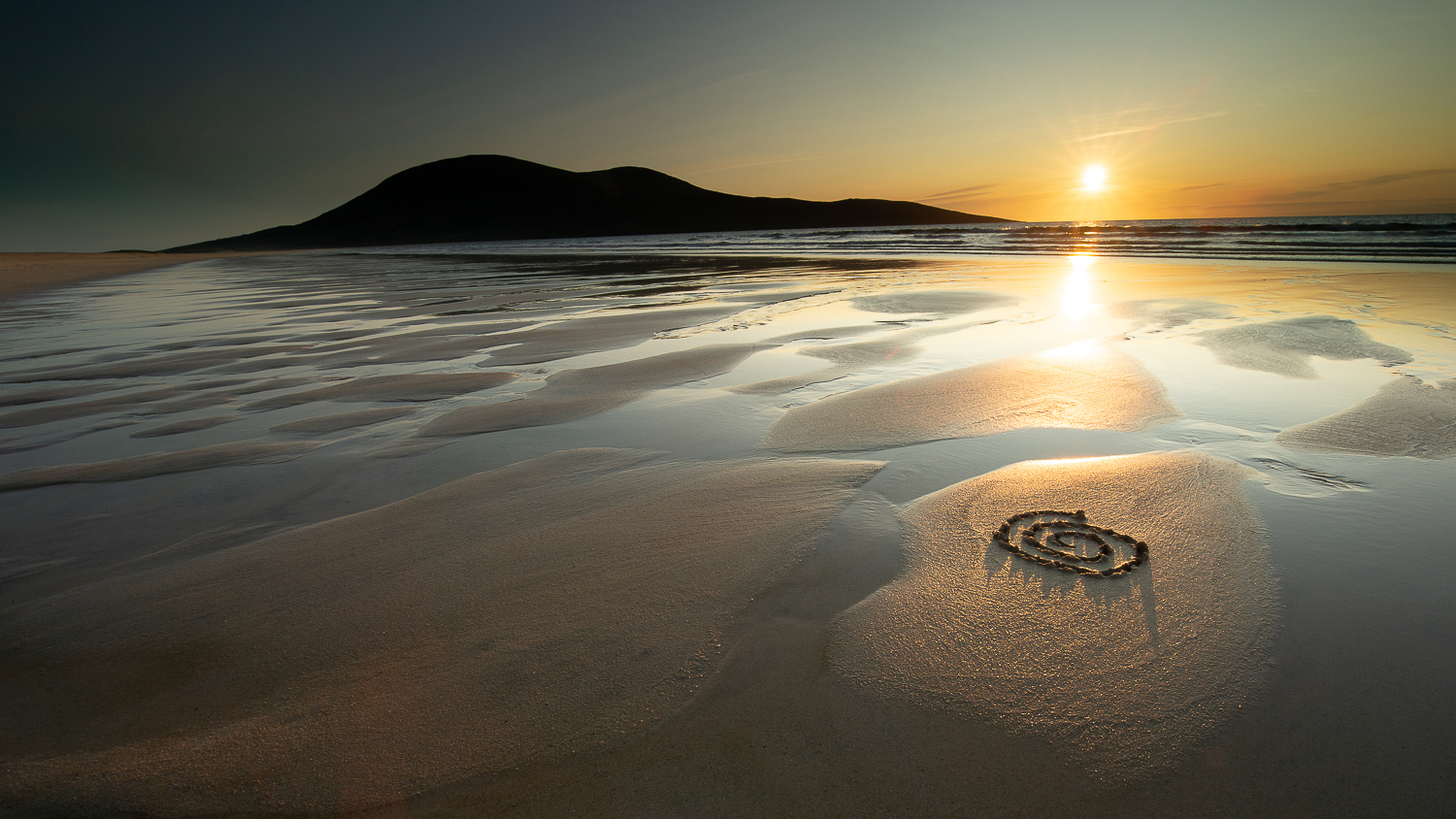 Coucher de soleil pendant un stage photo et Écosse