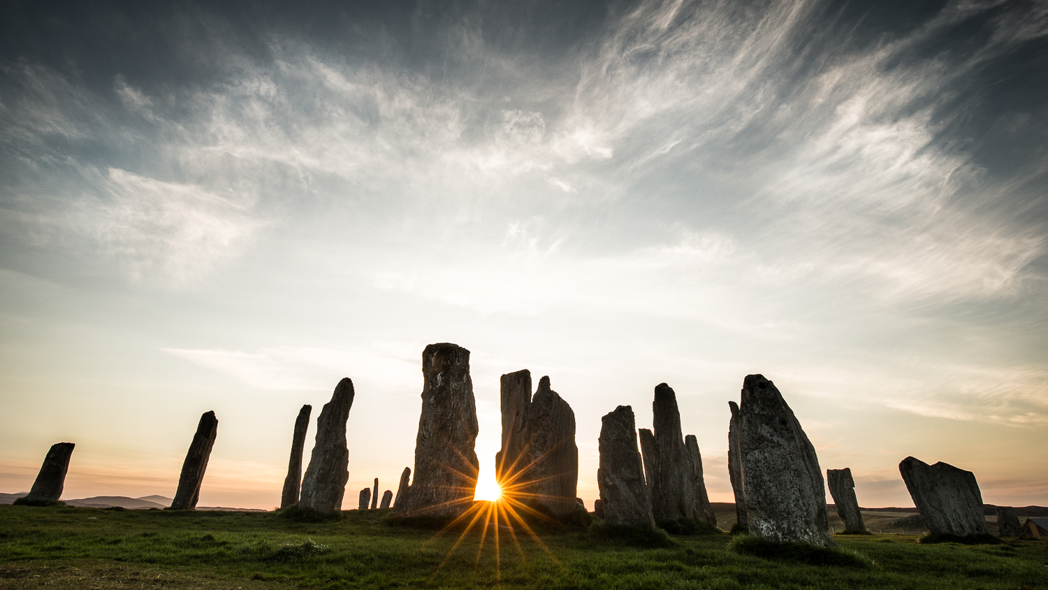 Stèles de pierre sur Harris and Lewis en Écosse