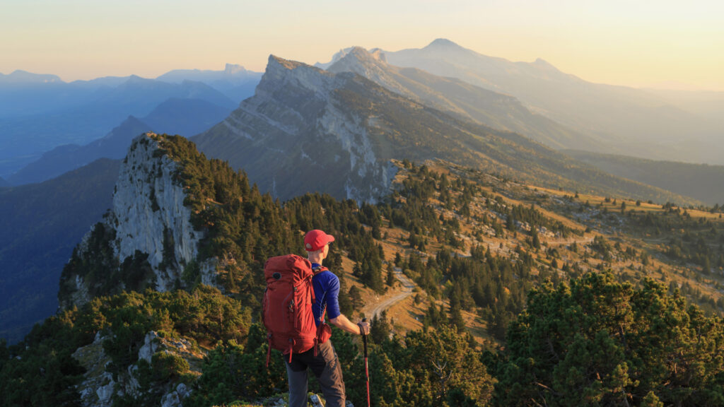 Le massif du Vercors depuis le sommet du Moucherotte