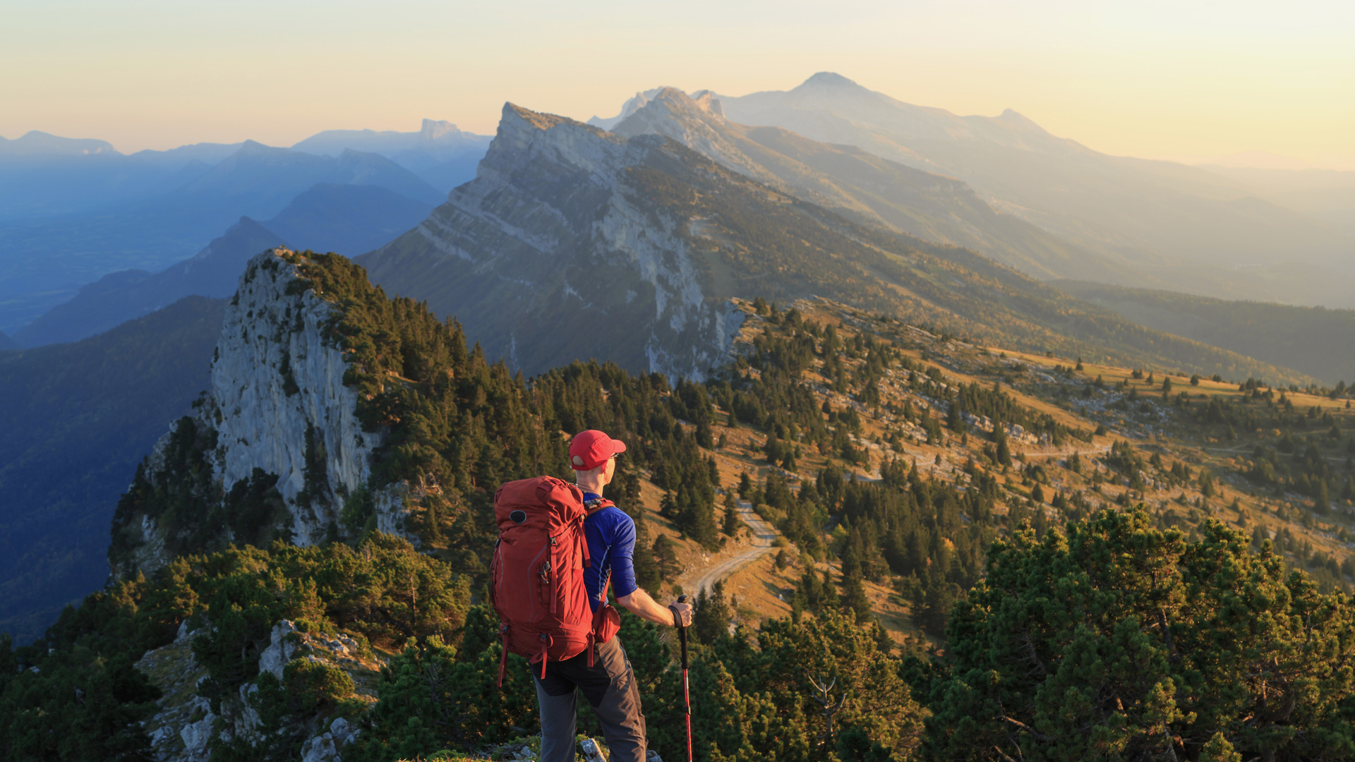 Le massif du Vercors depuis le sommet du Moucherotte
