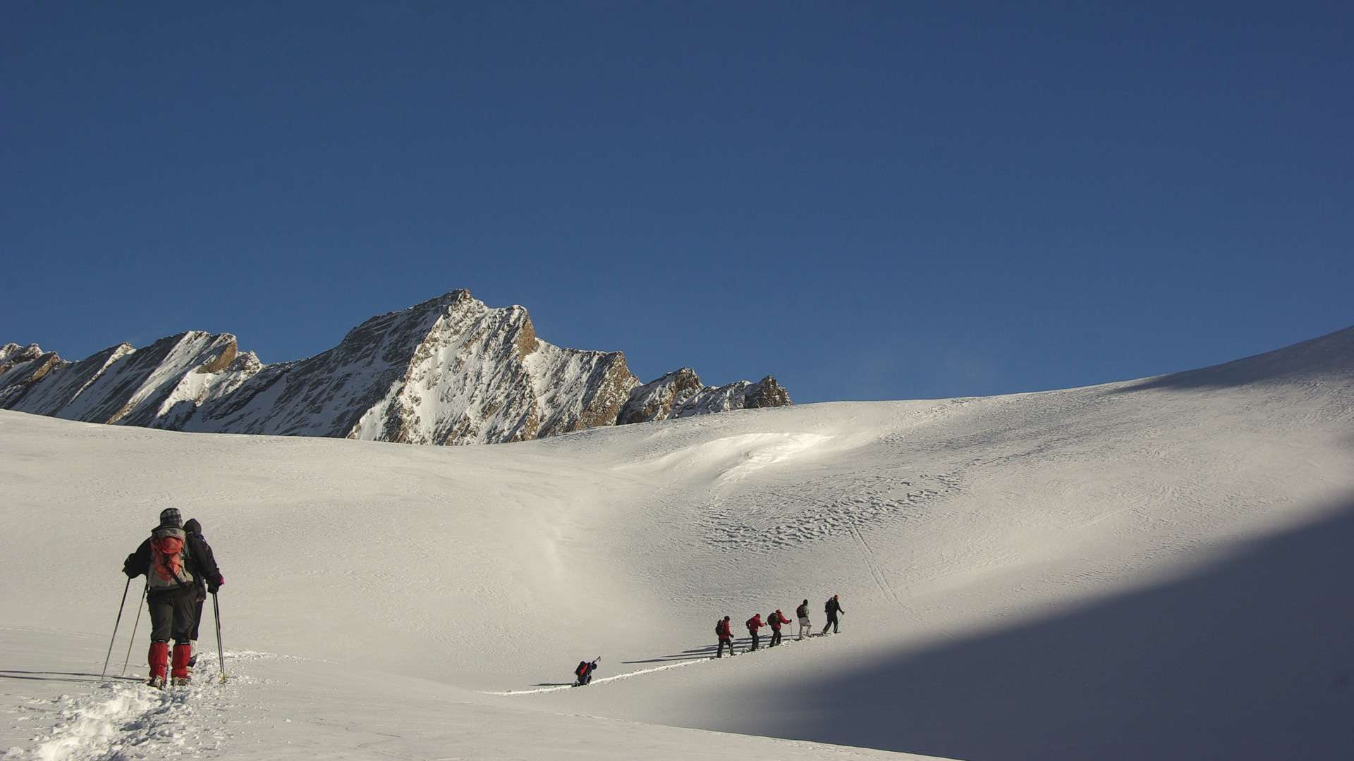 Vers le col Vieux en raquettes dans le Queyras