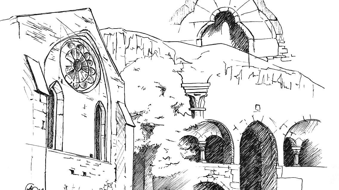 L'abbaye de Valcroissant en dessin