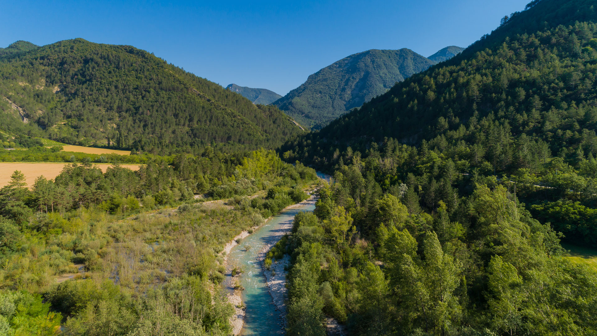 la rivière Roanne dans le Diois, dans la Drôme