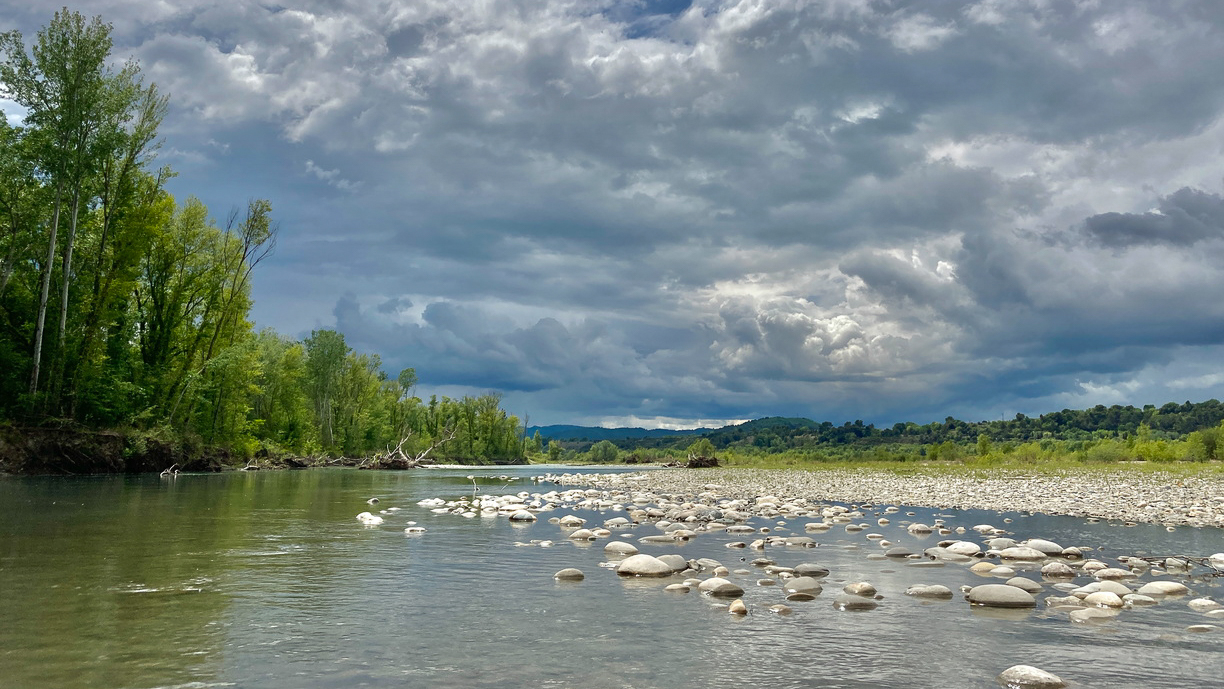 La rivière Bléone dans le Géoparc de Haute Provence