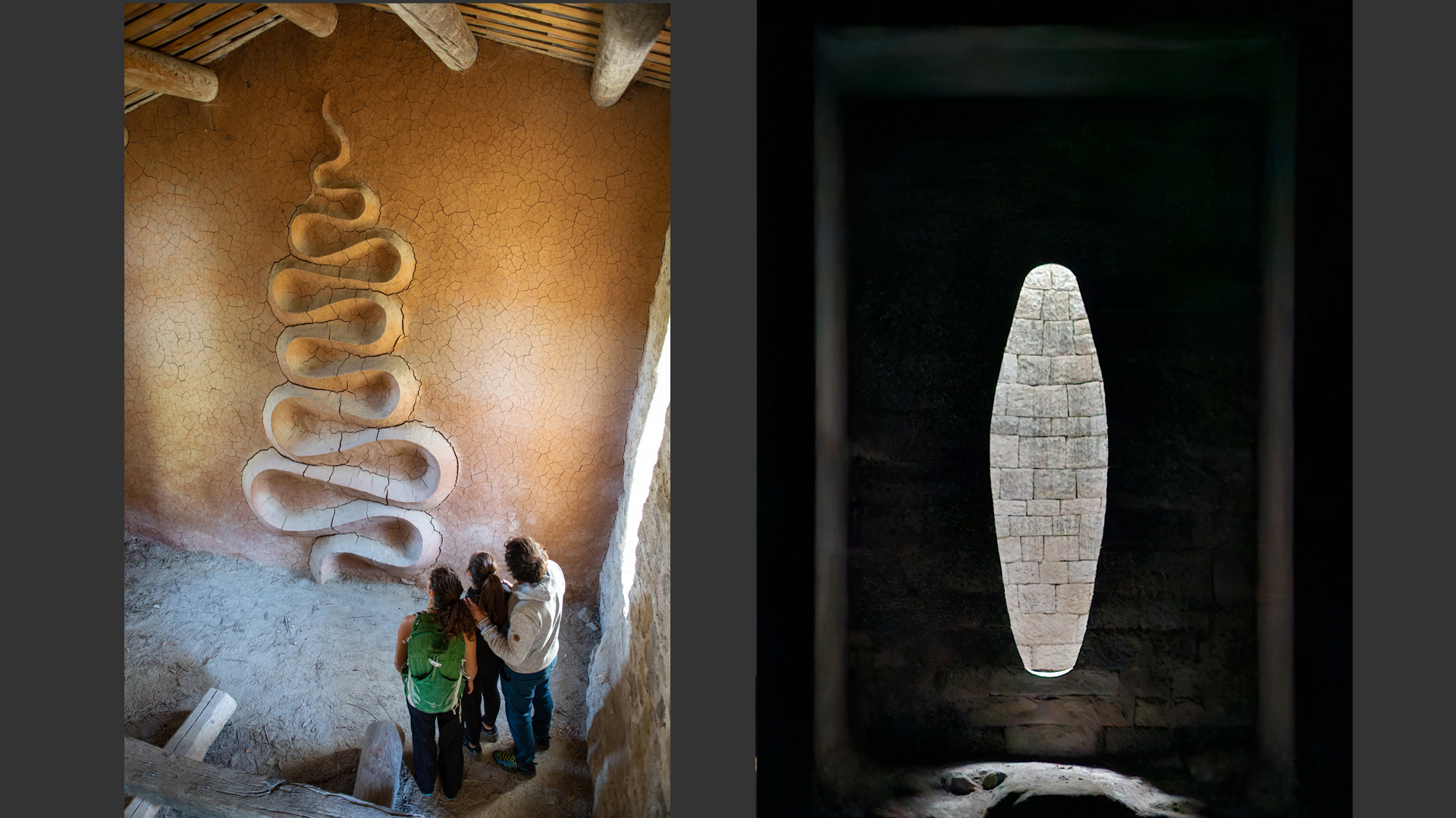 2 œuvres de land art d'Andy Goldsworthy : le refuge d'art du Vieil Esclangon et le refuge d'art de la Forest