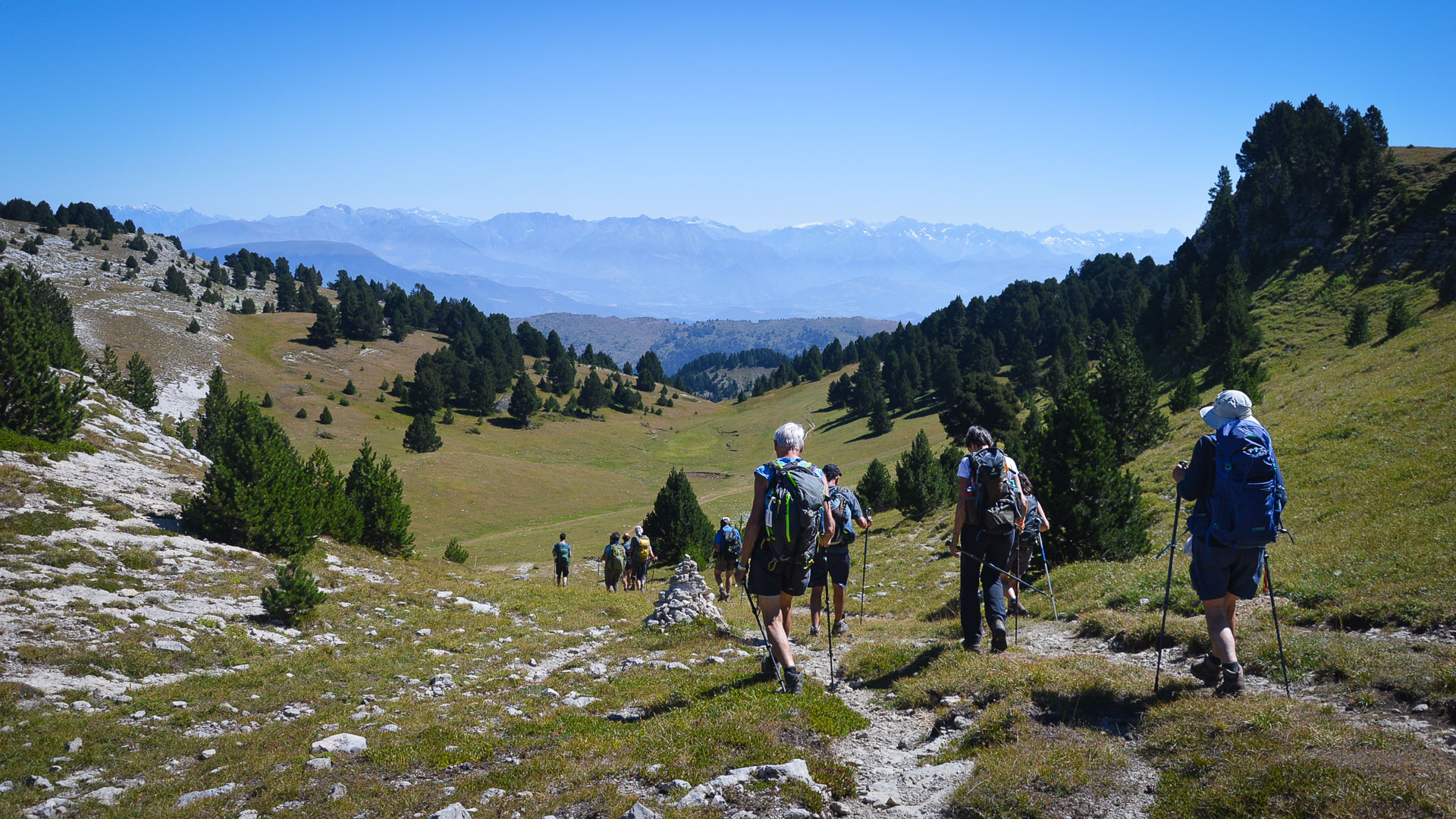 randonneurs dans le Vercors