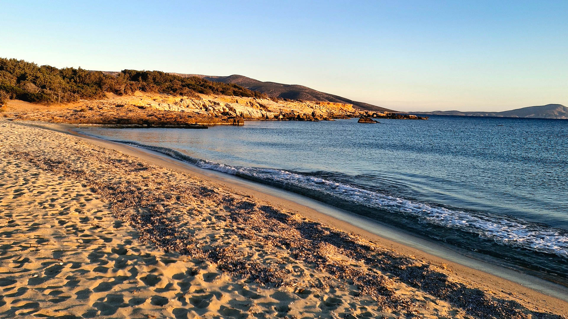 plage sur l'île de Naxos
