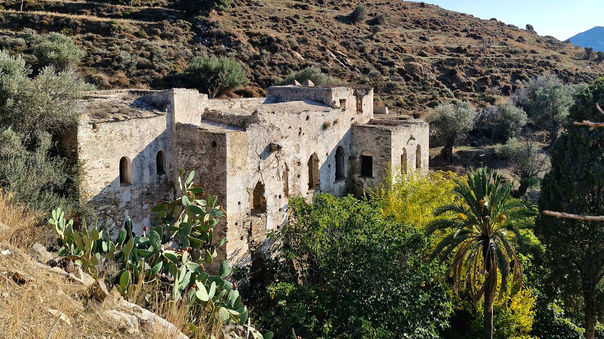 ruines sur l'île de Naxos dans les Cyclades
