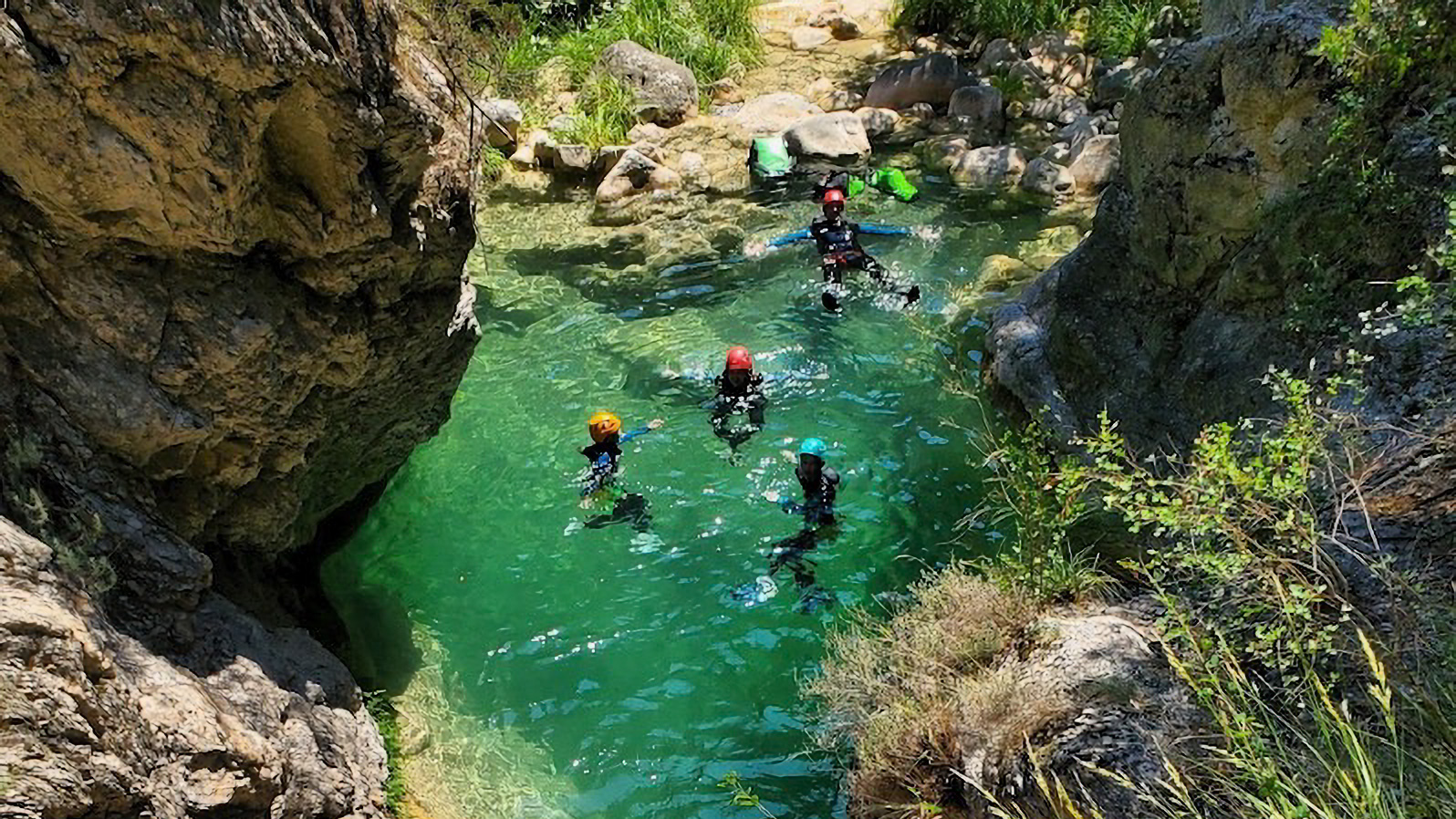 canyoning dans la Roya dans le massif du Mercantour