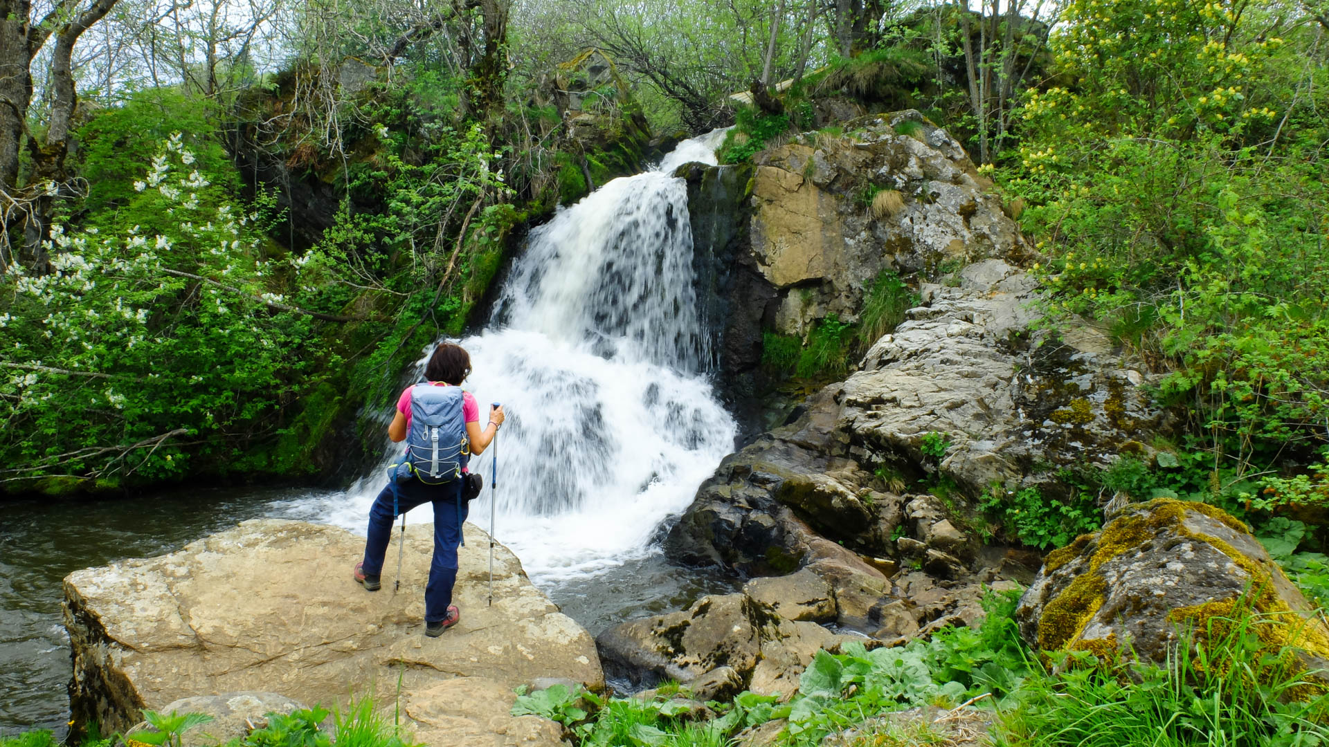 Cascade sur le plateau du massif Central dans le Cézallier