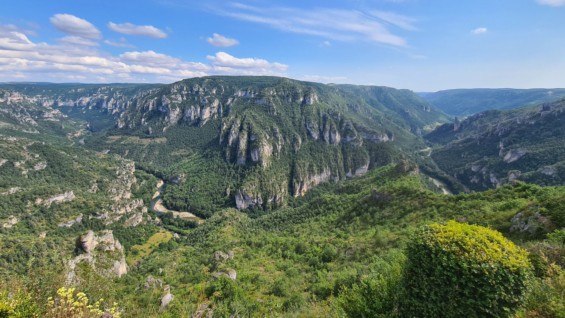 Panorama sur les gorges du Tarn depuis le Point Sublime
